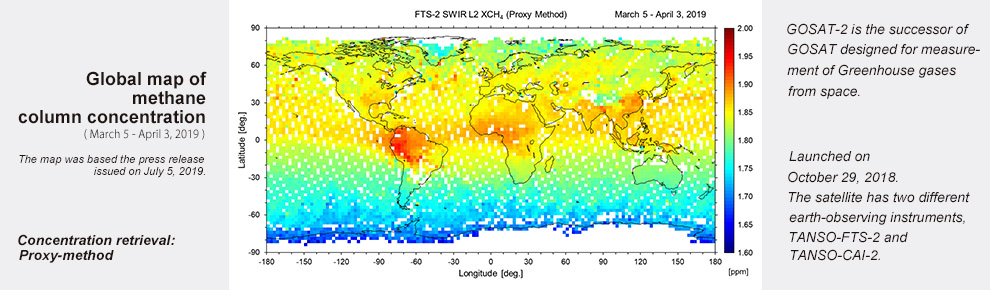 Map of Global CH4 Distribution